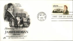 Honoring James Hoban 1762-1831 First Day Covers First Day Cover First Day Cover First Day Cover