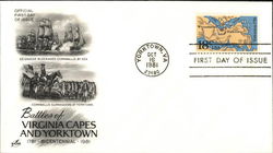 Battles of Virginia Capes and Yorktown 1781 Bicentennial 1981 First Day Covers First Day Cover First Day Cover First Day Cover