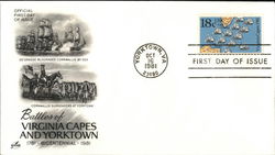 Battles of Virginia Capes and Yorktown Bicentennial First Day Covers First Day Cover First Day Cover First Day Cover