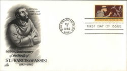 800th Anniversary of the Birth of St. Francis of Assisi, 1182-1982 First Day Cover