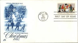 Season's Greetings: Christmas 1982 First Day Covers First Day Cover First Day Cover First Day Cover