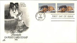 Our Best Friends 13c Postcard Stamp 1982 First Day Covers First Day Cover First Day Cover First Day Cover