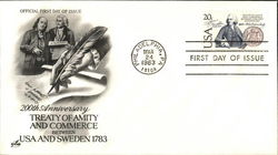 Treaty of Amity and Commerce Between USA and Sweden 1783 First Day Cover