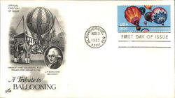 A Tribute to Ballooning - JP Blanchard - Balloonist first successful flight Phil. 1/9/1795 First Day Cover