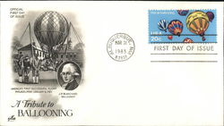 A Tribute to Ballooning - JP Blanchard - Balloonist first successful flight Phil. 1/9/1795 First Day Cover