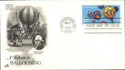 A Tribute to Ballooning - J.P. Blanchard, Balloonist First Day Cover