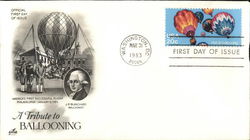 A Tribute to Ballooning - JP Blanchard - Balloonist first successful flight Phil. 1/9/1795 First Day Covers First Day Cover Firs First Day Cover