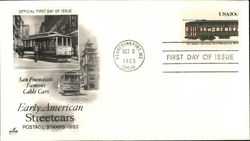 Early American Streetcars First Day Covers First Day Cover First Day Cover First Day Cover