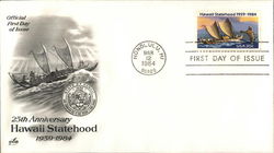 25th Anniversary Hawaii Statehood 1959-1984 First Day Covers First Day Cover First Day Cover First Day Cover