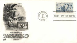 50th Anniversary Migratory Bird Hunting and Conservation Stamp First Day Cover