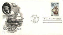 Quadricentennial Roanoke Voyages North Carolina 1584 - 1984 First Day Covers First Day Cover First Day Cover First Day Cover