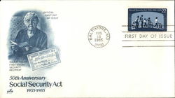 50th Anniversary Social Security Act 1935-1985 First Day Covers First Day Cover First Day Cover First Day Cover