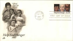 Help End Hunger 1985 First Day Covers First Day Cover First Day Cover First Day Cover