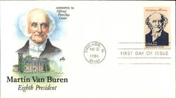 Ameripex '86 - Martin Van Buren Eighth President First Day Covers First Day Cover First Day Cover First Day Cover