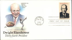 Ameripex '86 - Dwight Eisenhower - Thirty-fourth President First Day Covers First Day Cover First Day Cover First Day Cover