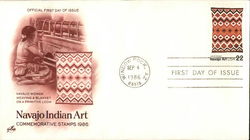 Navajo Indian Art Commemorative Stamps 1986 First Day Covers First Day Cover First Day Cover First Day Cover