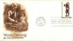 Folk Art Series - 1986 - Wood Carving First Day Covers First Day Cover First Day Cover First Day Cover