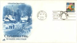 Christmas 1986 - Season's Greetings First Day Covers First Day Cover First Day Cover First Day Cover