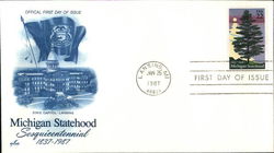 Michigan Statehood - Sesquicentennial 1837 - 1987 First Day Covers First Day Cover First Day Cover First Day Cover