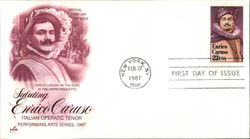 Saluting Enrico Caruso Italian Operatic Tenor Performing Arts Series - 1987 First Day Covers First Day Cover First Day Cover First Day Cover