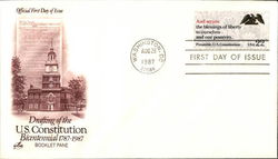 Drafting of the US Constitution Bicentennial 1787 - 1987 Booklet Pane First Day Covers First Day Cover First Day Cover First Day Cover