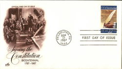 Signing the Constitution Bicentennial 1787-1987 First Day Covers First Day Cover First Day Cover First Day Cover