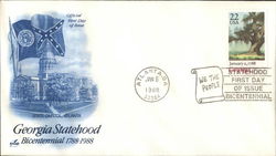 Georgia Statehood Bicentennial 1788 - 1988 First Day Covers First Day Cover First Day Cover First Day Cover