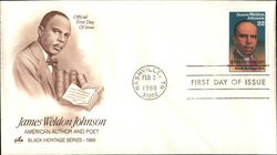 Black Heritage Series 1988 -James Weldon Johnson, American Author and Poet First Day Cover