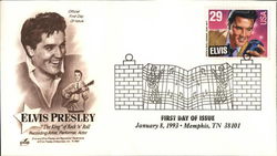 Elvis Presley "The King" of Rock 'n Roll Recording Artist, Performer, Actor First Day Covers First Day Cover First Day Cover First Day Cover