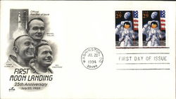 First Moon Landing 25th Anniversary July 20, 1969 First Day Cover