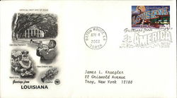 Greetings from Louisiana - Mardi Gras, New Orleans Jazz, Crawfish First Day Cover