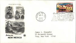 Greetings from America - New Mexico First Day Cover