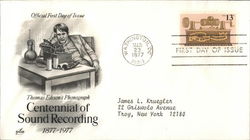 Centennial of Sound Recording 1877-1977 First Day Covers First Day Cover First Day Cover First Day Cover