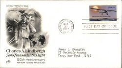 Charles A. Lindbergh Solo Transatlantic Flight 50th Anniversary First Day Covers First Day Cover First Day Cover First Day Cover