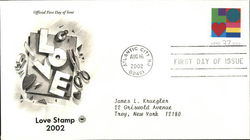 Love Stamp 2002 First Day Covers First Day Cover First Day Cover First Day Cover