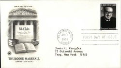 Thurgood Marshall, Supreme Court Justice First Day Covers First Day Cover First Day Cover First Day Cover