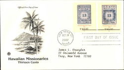 Hawaiian Missionaries Thirteen Cents First Day Covers First Day Cover First Day Cover First Day Cover