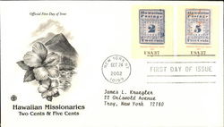 Hawaiian Missionaries two cents & five cents First Day Covers First Day Cover First Day Cover First Day Cover