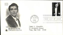 Leonard Bernstein - Composer and Conductor First Day Covers First Day Cover First Day Cover First Day Cover