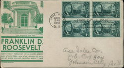 Franklin D. Roosevelt Thirty-First President of the United States First Day Covers First Day Cover First Day Cover First Day Cover