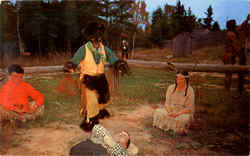 Bear Dance Native Americana Postcard Postcard