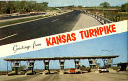 Greetings From Kansas Turnpike Postcard