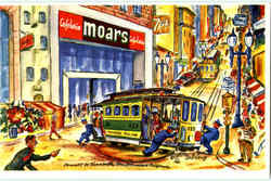 Moars Cafeteria San Francisco, CA Postcard Postcard