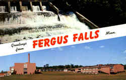 Greetings From Fergus Falls Minnesota Postcard Postcard