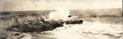 Waves Crashing on a Cliff Monterey, CA Postcard Large Format Postcard Large Format Postcard