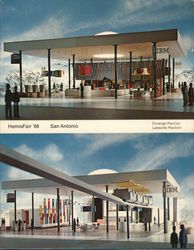 HemisFair 1968, San Antonio, TX - Durango and Lakeside Pavilions Exposition Postcard Large Format Postcard Large Format Postcard