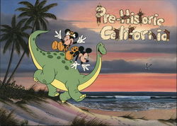 Disney Pre-Historic Califonia Large Format Postcard