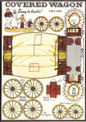 Covered Wagon - Easy to Build! Large Format Postcard