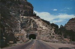 Cloudcroft Tunnel on State Road #3 New Mexico Postcard Large Format Postcard Large Format Postcard