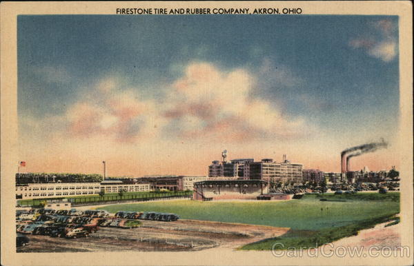 Firestone Tire And Rubber Company Akron, OH Postcard